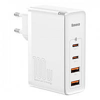 Мережевий Зарядний Пристрій Baseus GaN2 Pro Quick Charger 2C+2U 100W CCGAN2P-L Колір Бiлий l