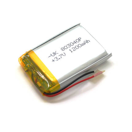 Літій-полімерний акумулятор 8*30*40mm (Li-ion 3.7В 1200мА·год), фото 1