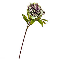 Цветок искусственный "Пион с бутоном" пурпурный