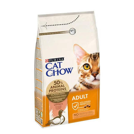 Cat Chow Adult сухий корм для котів із качкою 1,5 кг, фото 1