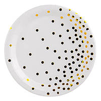 Набор тарелок "Горошинки", 10 шт, белый, 18 см