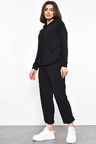 Спортивний костюм жіночий чорного кольору 177501P