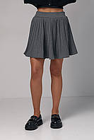 Короткая юбка плиссе - темно-серый цвет, M (есть размеры) ar