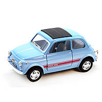 Машинка Fiat 500 голубая Kinsmart (KT5004W)