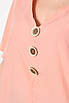 Блуза жіноча напівбатальна з коротким рукавом  персикового кольору Уцінка р.XL 176204T Безкоштовна доставка, фото 4
