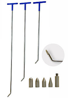 Рихтування вм'ятин без фарбування гачки, набір спиць із змінними насадками PDR Q-139 (3 шт)