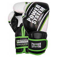 Боксерські рукавиці Power System PS 5006 Black/Green Line 16 унцій