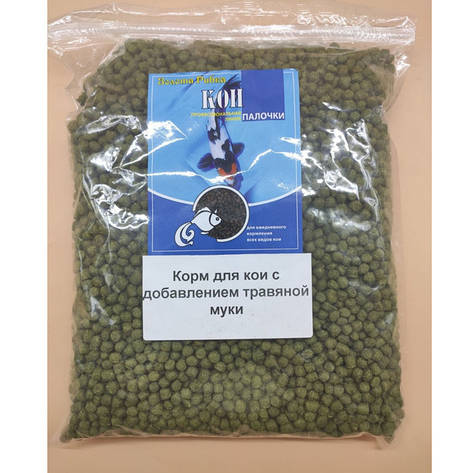 Кой Паличка зелена універсальний корм для риб кой 1000г, фото 1