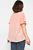 Блуза жіноча напівбатальна з коротким рукавом  персикового кольору Уцінка р.XL 176204P, фото 3