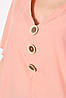 Блуза жіноча напівбатальна з коротким рукавом  персикового кольору Уцінка р.XL 176204P, фото 4