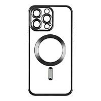 Чехол TPU Metallic Chrome Full Camera with Magsafe для Iphone 12 Pro Max Цвет Chrome Black m