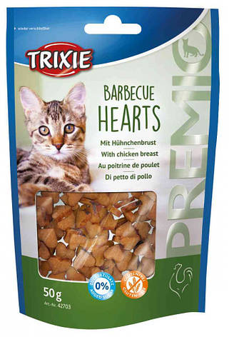 Premio Barbecue Hearts-ласощі для кішок з курячої грудки, Тріксі 42703, фото 1