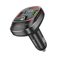 Модулятор Hoco E76 Pole PD48W+QC3.0 car BT FM transmitter Цвет Черный h