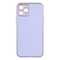 Чехол Leather Gold with Frame without Logo для iPhone 11 Pro Мятая упаковка Цвет 15, Lilac h