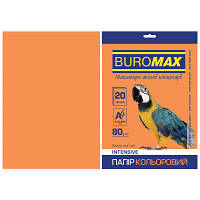 Новинка Бумага Buromax А4, 80g, INTENSIVE orange, 20sh (BM.2721320-11) !