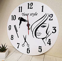 Часы для салона красоты, парикмахерской из акрила Код/Артикул 168
