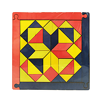 Детская мозаика "Геометрика" 172401 деревянная (Красный-синий) ar
