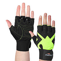 Перчатки для тяжелой атлетики MAR-0021 Maraton XXL Черно-салатовый (07446043)
