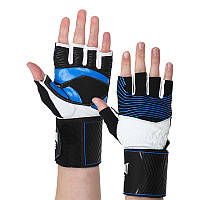 Перчатки для тяжелой атлетики Tapout SB168507 Maraton M Черно-синий (07446046)