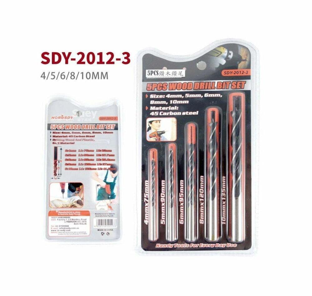 Набір свердел Horusdy Sdy-2012-3 по дереву 5 шт