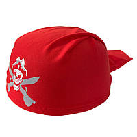 Шляпа пирата с косынкой (красная)
