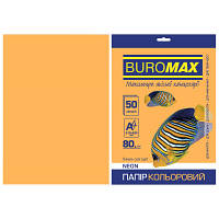 Новинка Бумага Buromax А4, 80g, NEON orange, 50sh (BM.2721550-11) !