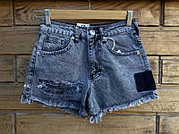 Женские джинсовые серые шорты Raw на подростка
