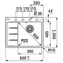 Кухонна мийка Franke Centro CNG 611-62 TL 114.0630.449 білий, фото 2