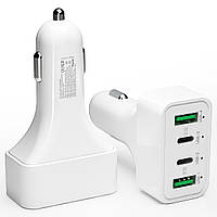 Автомобільний зарядний пристрій Addap K26, 2 USB + 2 Type-C, зі швидкою зарядкою, 40W