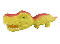 Игрушка - антисресс резиновая тянучка "Крокодил", жёлтый, AToys (133782-3)