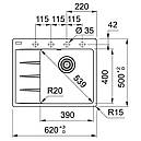 Кухонна мийка Franke Centro CNG 611-62 TL (114.0699.240) чорний матовий, фото 2