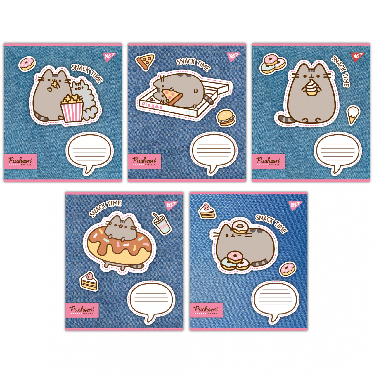 Зошит шкільний Yes Pusheen. Snack time 12 аркушів клітинка, фото 1
