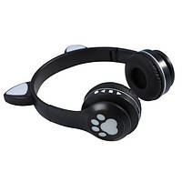 Блютуз навушники з вушками Cat VZV 23M | Бездротові навушники зі вушками, що світяться | з ZY-918 котячими вушками