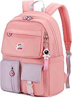 Рюкзак школьный LISINUO Kids Backpacks розовый девичий для путешествий и прогулок