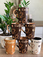 Чашка 310мл Кофе, Набор из 6 чашек для чая и кофе, Чашки на подарок для для семьи