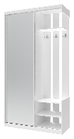 Передпокій Doros City One Door Білий 1 Дзеркало 110х45х210 (44900058)