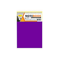 Блокнот А6 В-БП6-80, 80 листів, пружина зверху (Фіолетовий) ar