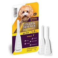 Golden Defence (Голден Дефенс) капли для собак от блох и их личинок, вшей, гельминтов и клещей, 1 пипетка до