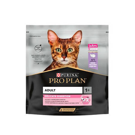 PRO PLAN Delicate сухий корм для котів із чутливим травленням з індичкою 400 гр, фото 1