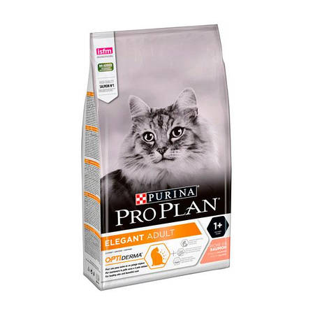 PRO PLAN Elegant сухий корм для котів із чутливою шкірою та від випадіння шерсті з лососем 1,5 кг, фото 1