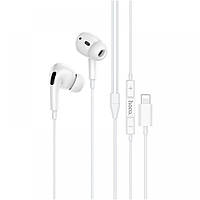 Навушники apple iphone дротові (Hoco M1 Pro) вакуумні,білі, з мікрофоном, айфонівські навушники pSh