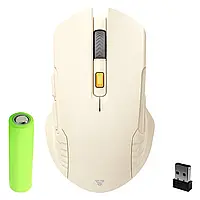 Игровая беспроводная компьютерная мышь Fantech WG12R с аккумулятором, Геймерская мышка беспроводная бежевый