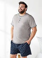 Пижама мужская батал футболка + шорты