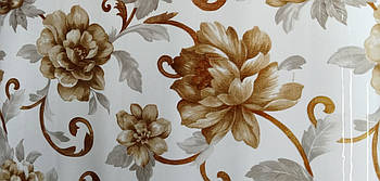 Клейонка на стіл Всі дома Піони Laser рідке скло 0.6х20 м 1033B