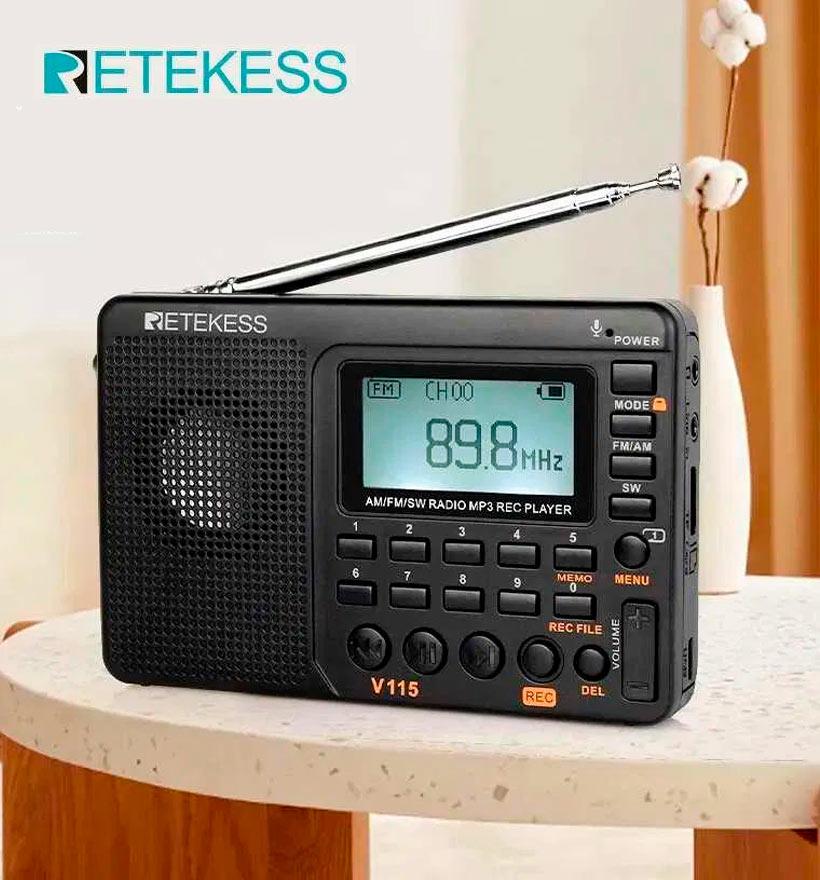 Радіоприймач RETEKESS V115 | FM радіо | MP3 плеєр | диктофон, фото 1
