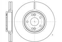 Диск тормозной передний (кратно 2) (пр-во Remsa) Renault Laguna II (WOKING) (D6612.10)