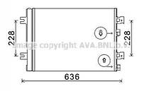 Радиатор кондиционера Renault Logan I 1,4-1,6i 04>10 AVA (AVA COOLING) (RTA5467D)