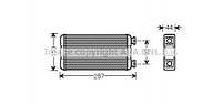 Радиатор отопителя салона Renault Master II Opel Movano I AVA (AVA COOLING) (RTA6457)