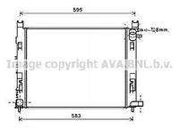 Радиатор охлаждения двигателя Renault Lodgy Dokker Logan II Duster Clio IV AVA (AVA COOLING) (DAA2007)