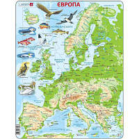 Новинка Пазл Larsen рамка-вкладыш Карта Европы с животными (K70-UA) !